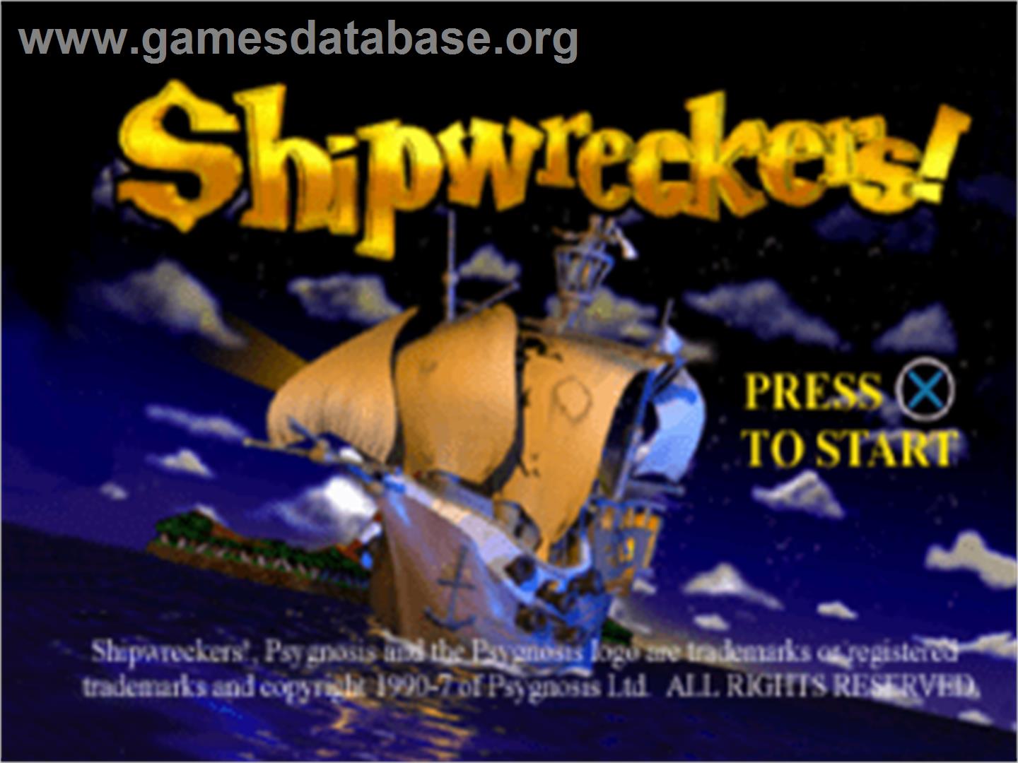 Shipwreckers! - Sony Playstation - Artwork - Title Screen