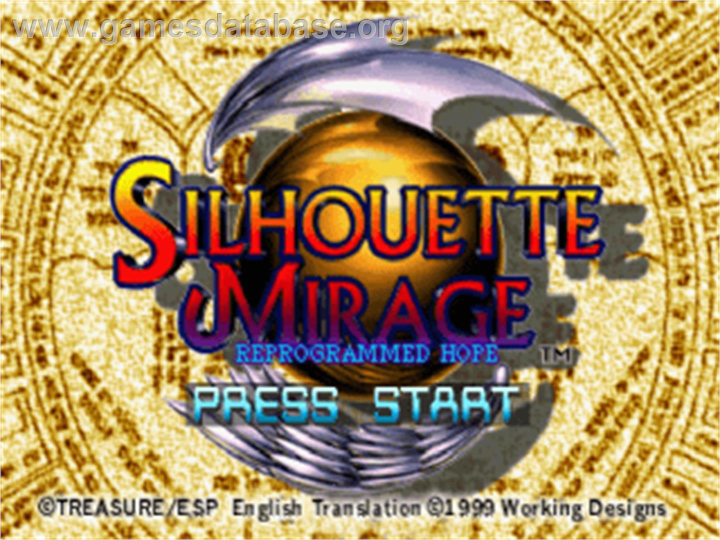 Silhouette Mirage - Sony Playstation - Artwork - Title Screen