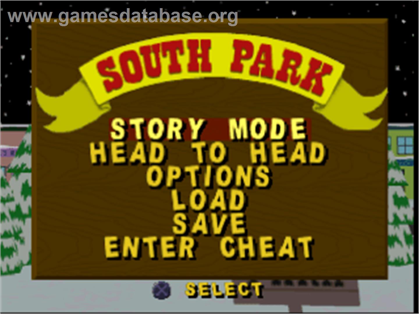 South Park: Chef's Luv Shack - Sony Playstation - Artwork - Title Screen