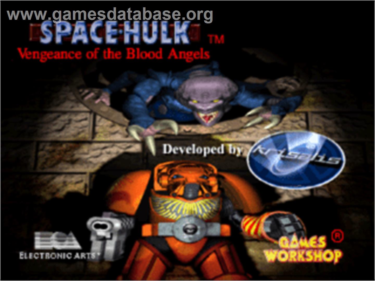 Space Hulk: Vengeance of the Blood Angels - Sony Playstation - Artwork - Title Screen