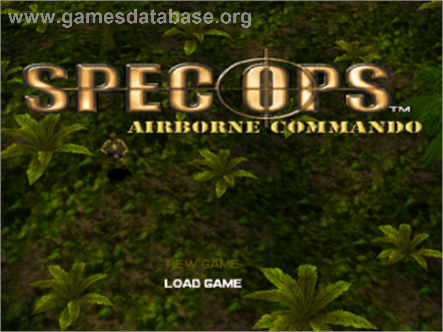 Spec Ops: Airborne Commando - Sony Playstation - Artwork - Title Screen