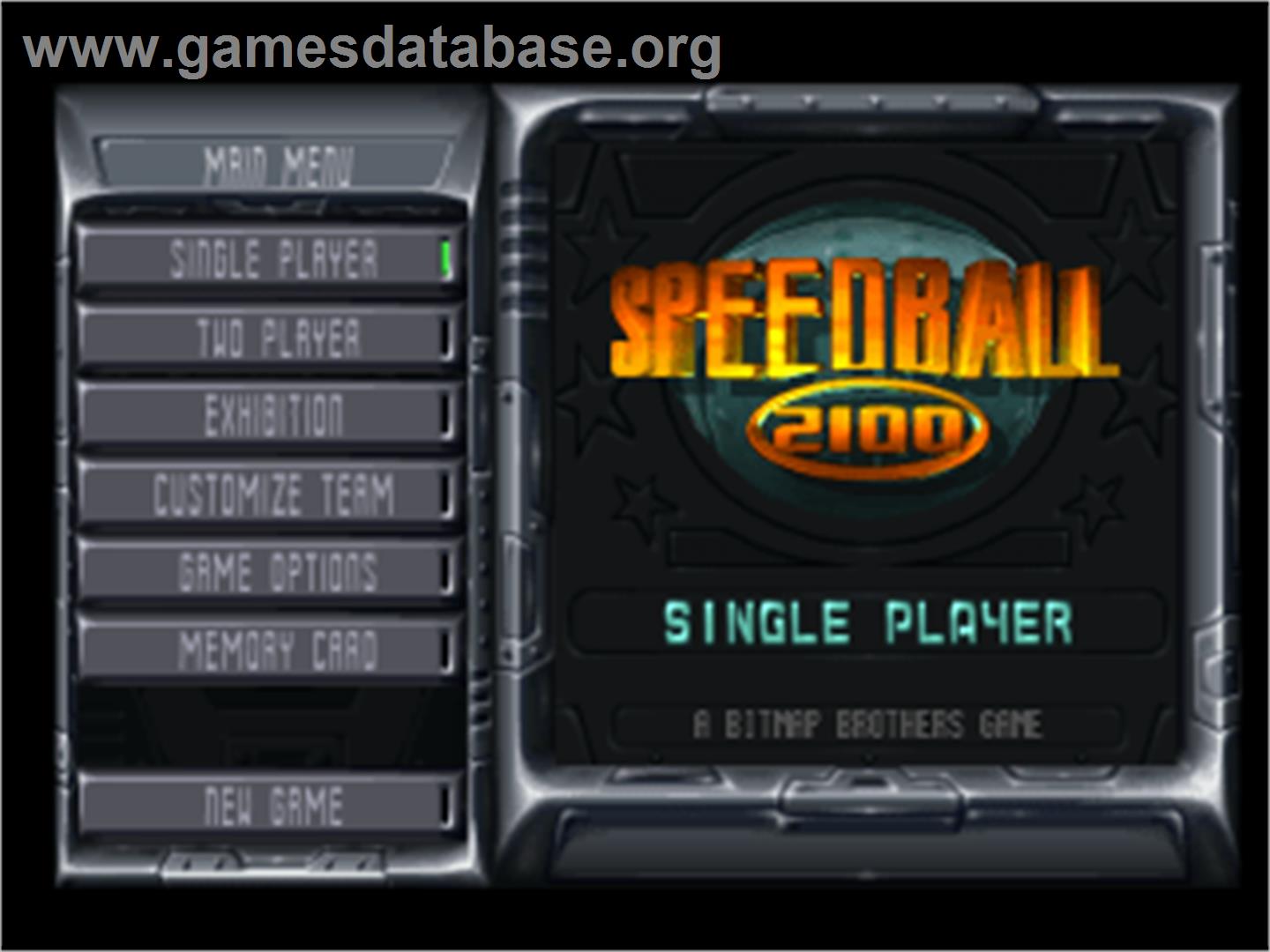Speedball 2100 - Sony Playstation - Artwork - Title Screen