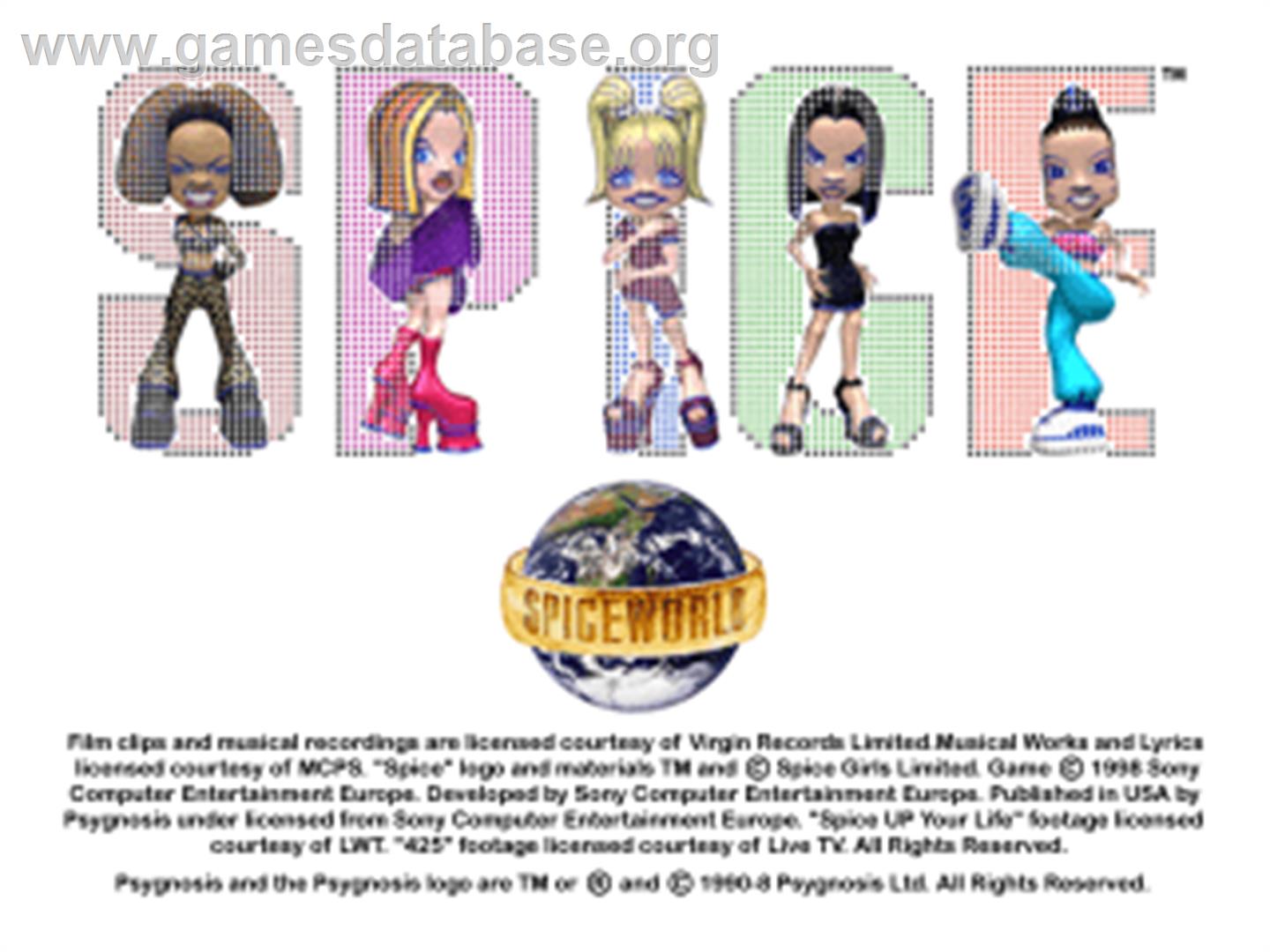 Spice World - Sony Playstation - Artwork - Title Screen