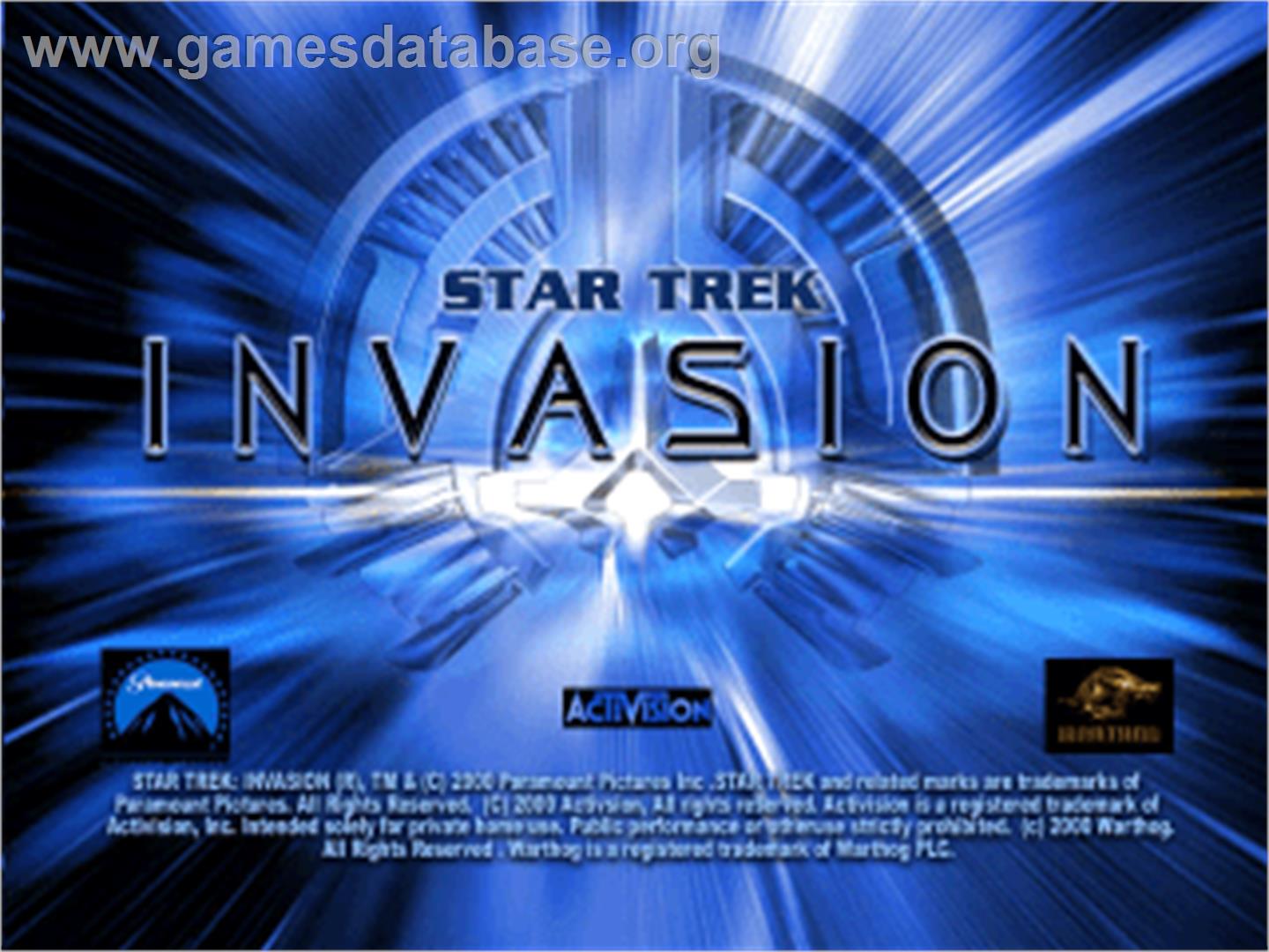 Star Trek: Invasion - Sony Playstation - Artwork - Title Screen