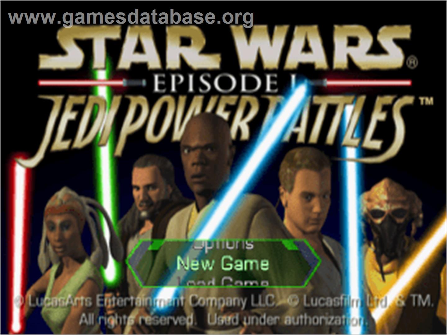 Star Wars: Episode I - Jedi Power Battles - Sony Playstation - Artwork - Title Screen