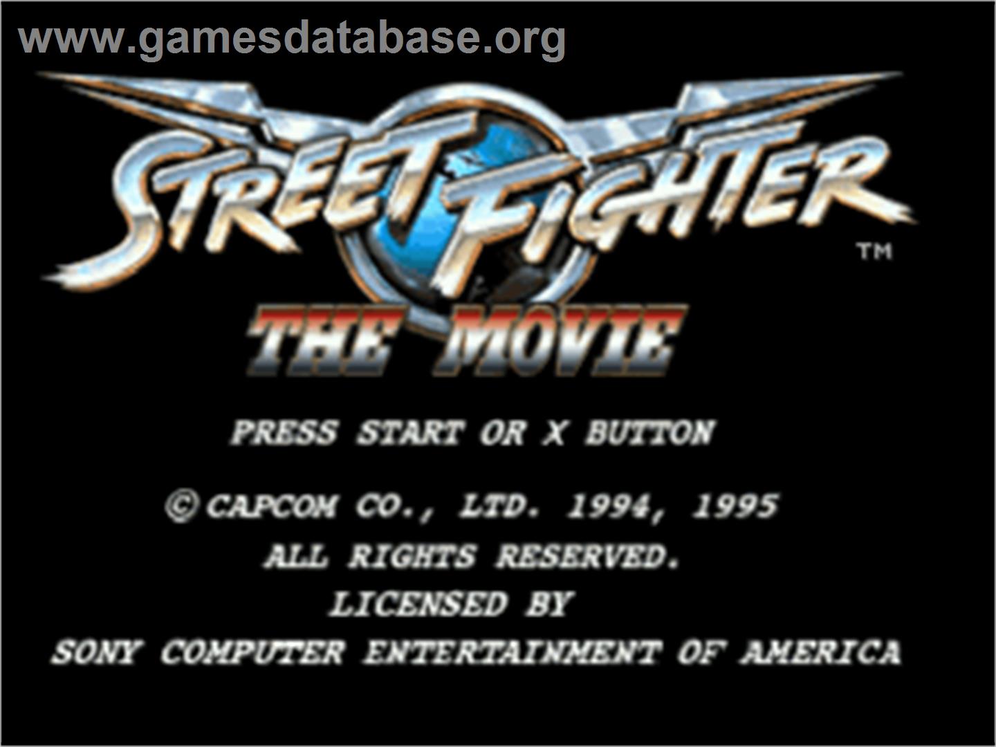 Street Fighter: The Movie - Sony Playstation - Artwork - Title Screen