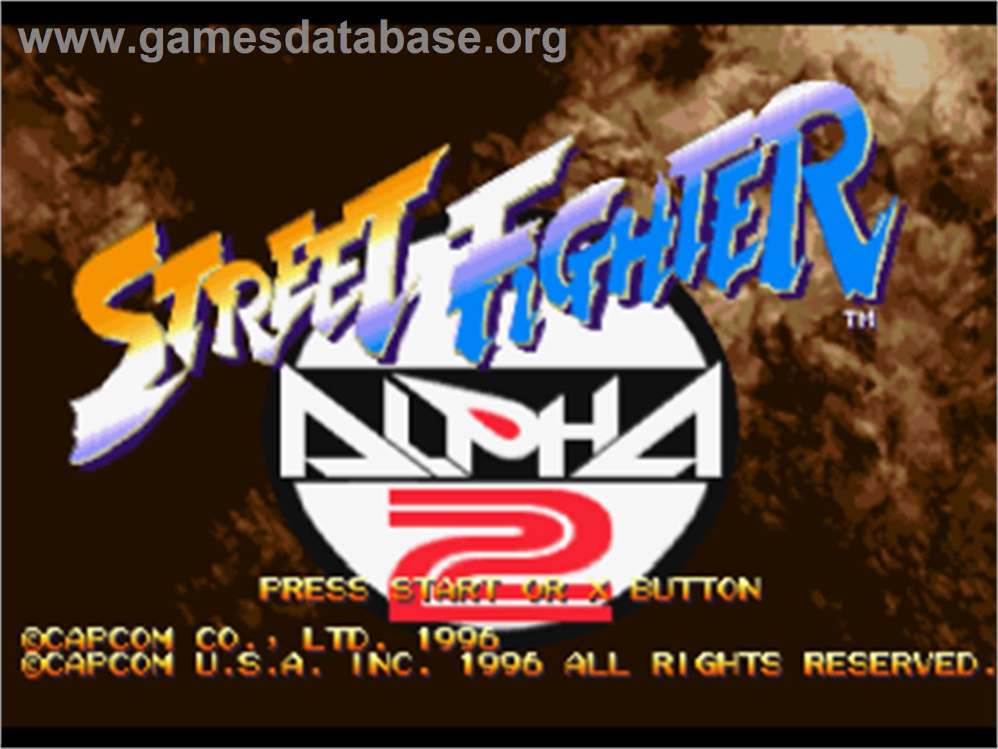Street Fighter Alpha 2 - Sony Playstation - Artwork - Title Screen