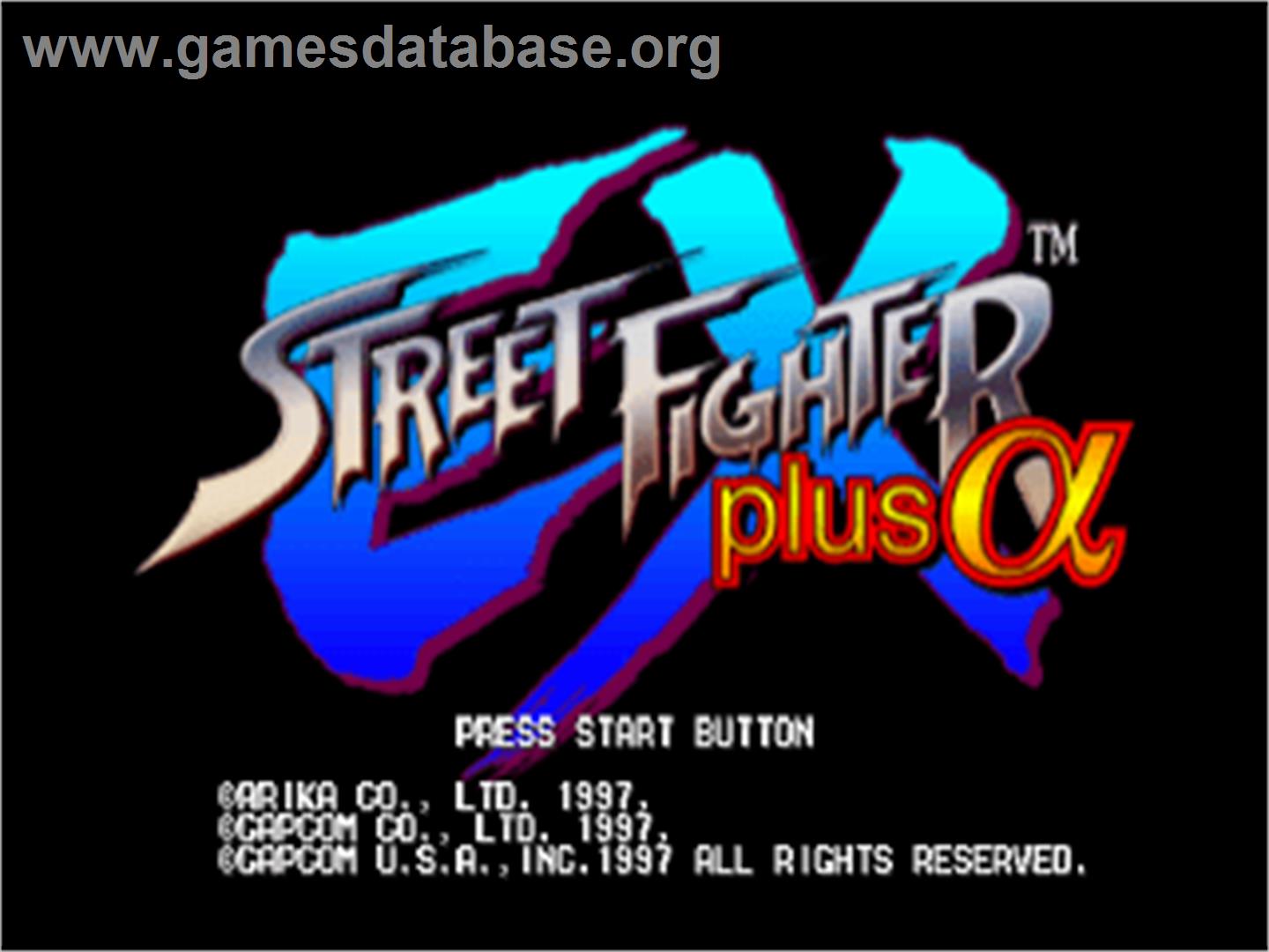 Street Fighter EX Plus Alpha - Sony Playstation - Artwork - Title Screen