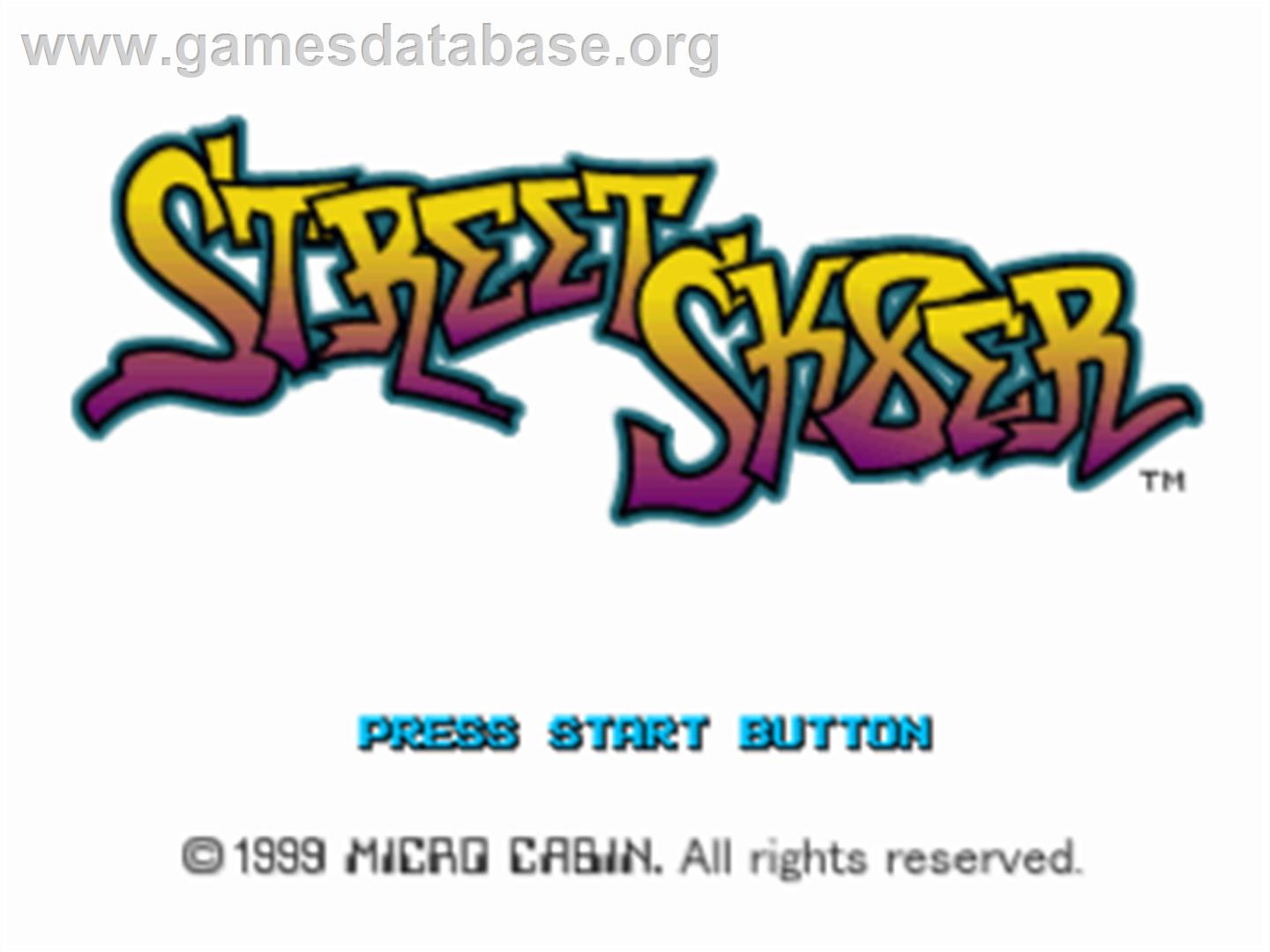 Street Sk8er - Sony Playstation - Artwork - Title Screen