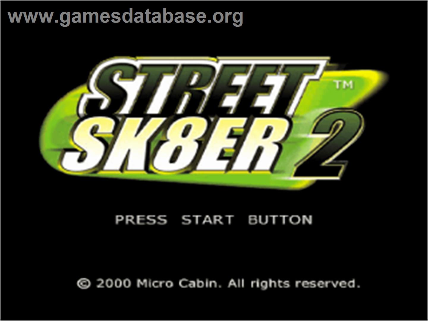 Street Sk8er 2 - Sony Playstation - Artwork - Title Screen