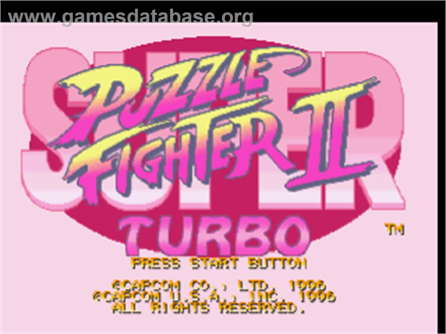 Super Puzzle Fighter II Turbo - Sony Playstation - Artwork - Title Screen