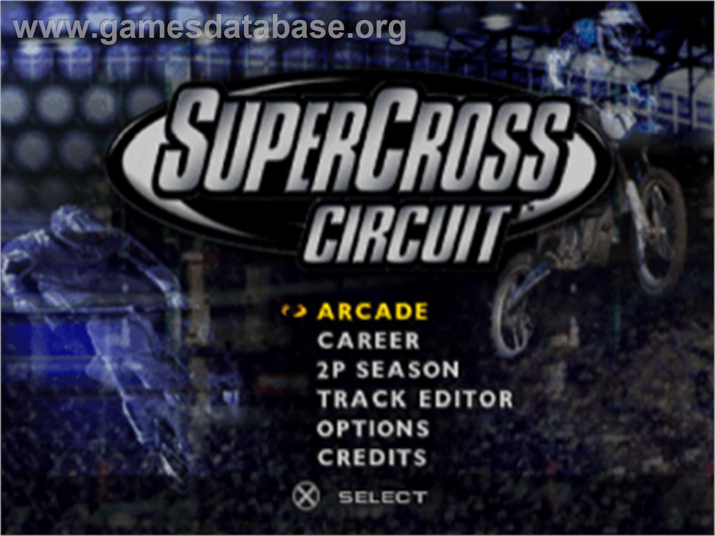 Supercross Circuit - Sony Playstation - Artwork - Title Screen