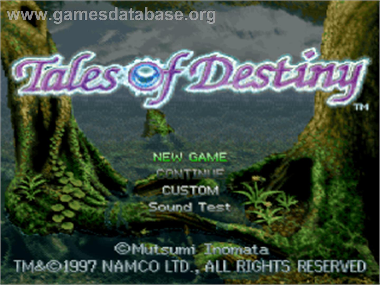 Tales of Destiny - Sony Playstation - Artwork - Title Screen