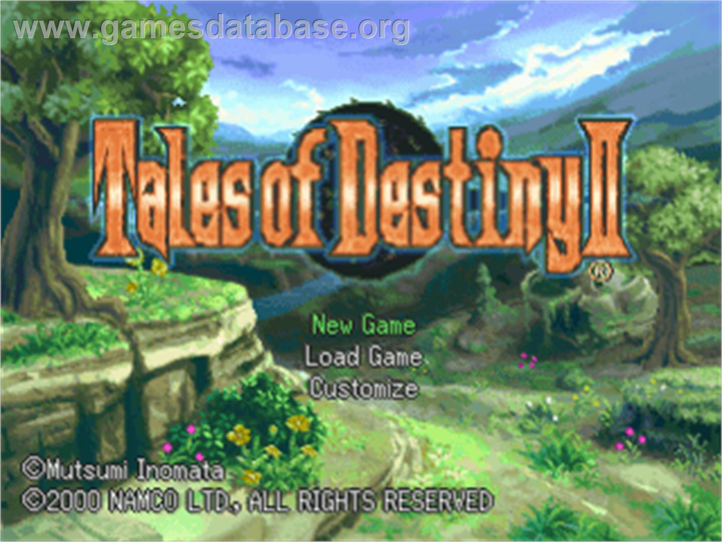 Tales of Destiny II - Sony Playstation - Artwork - Title Screen