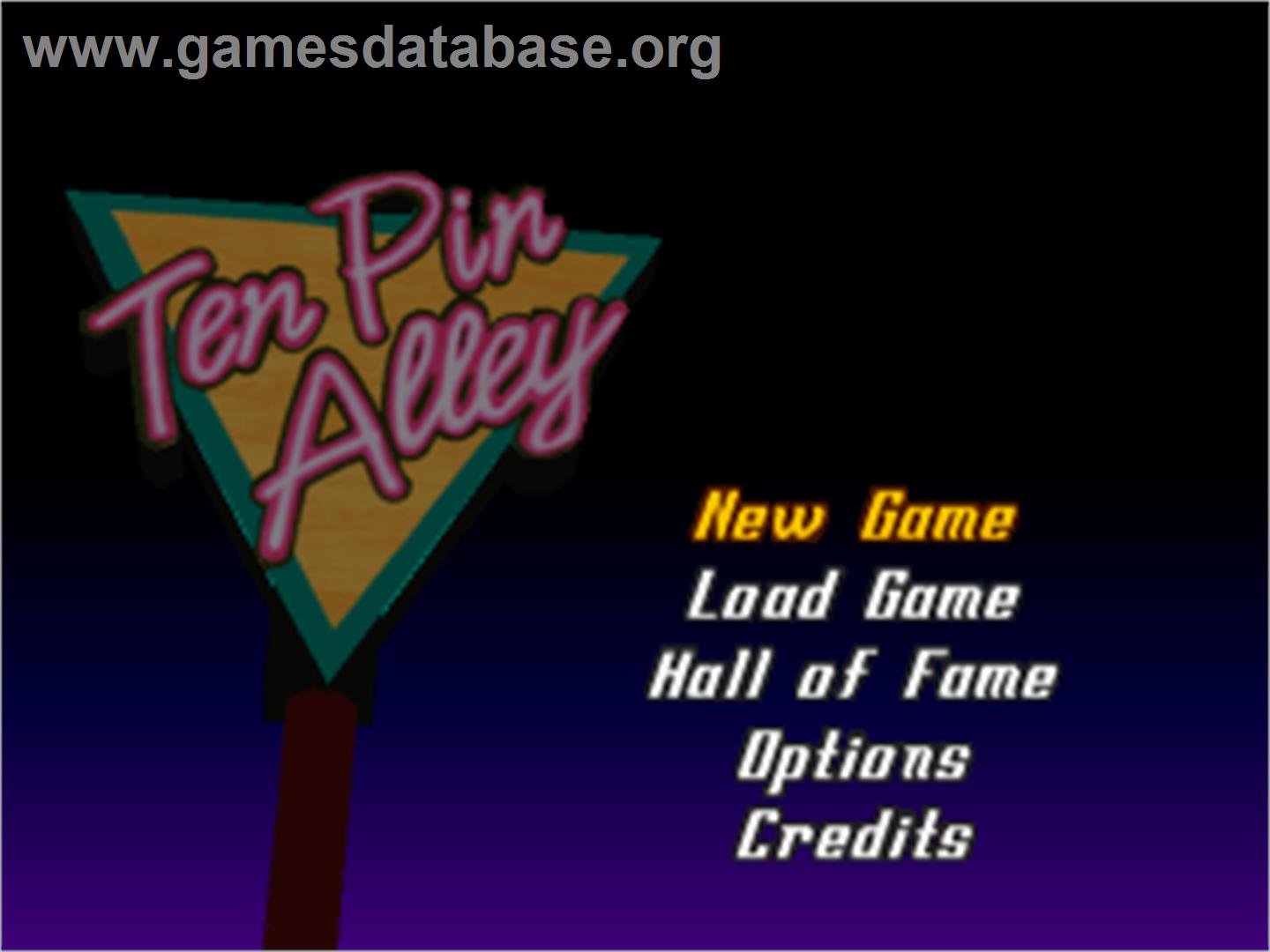 Ten Pin Alley - Sony Playstation - Artwork - Title Screen