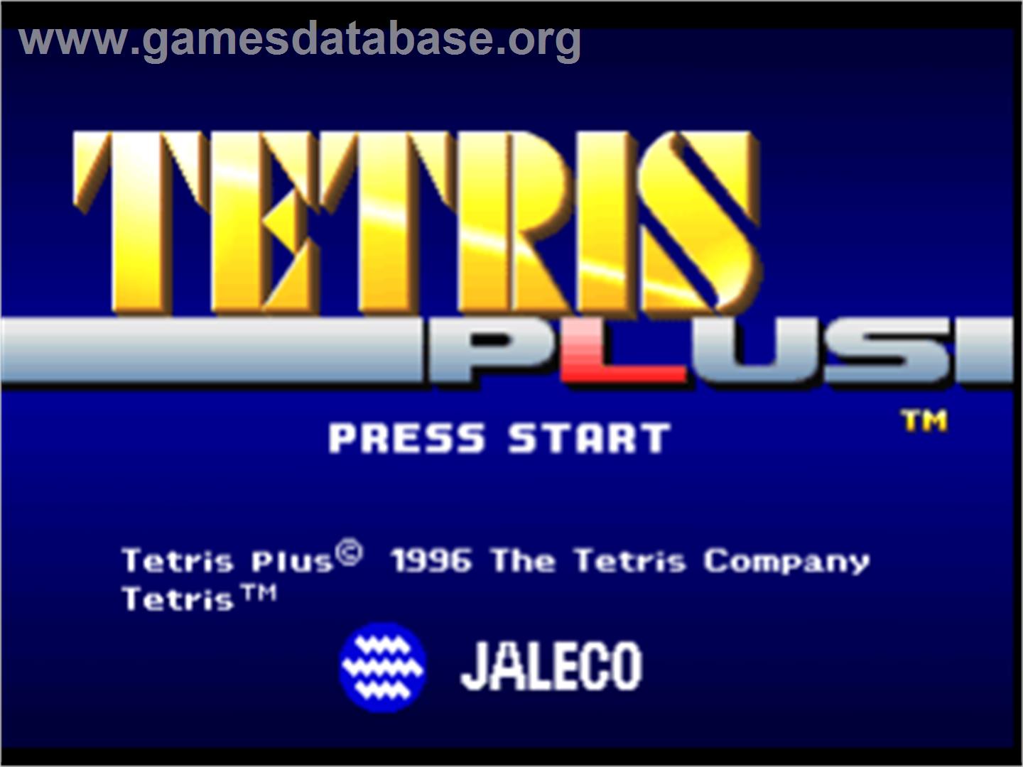 Tetris Plus - Sony Playstation - Artwork - Title Screen
