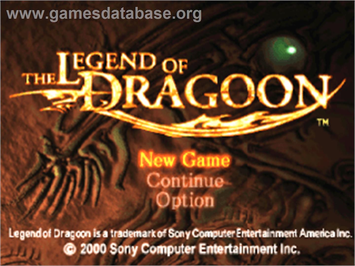 The Legend of Dragoon - Sony Playstation - Artwork - Title Screen
