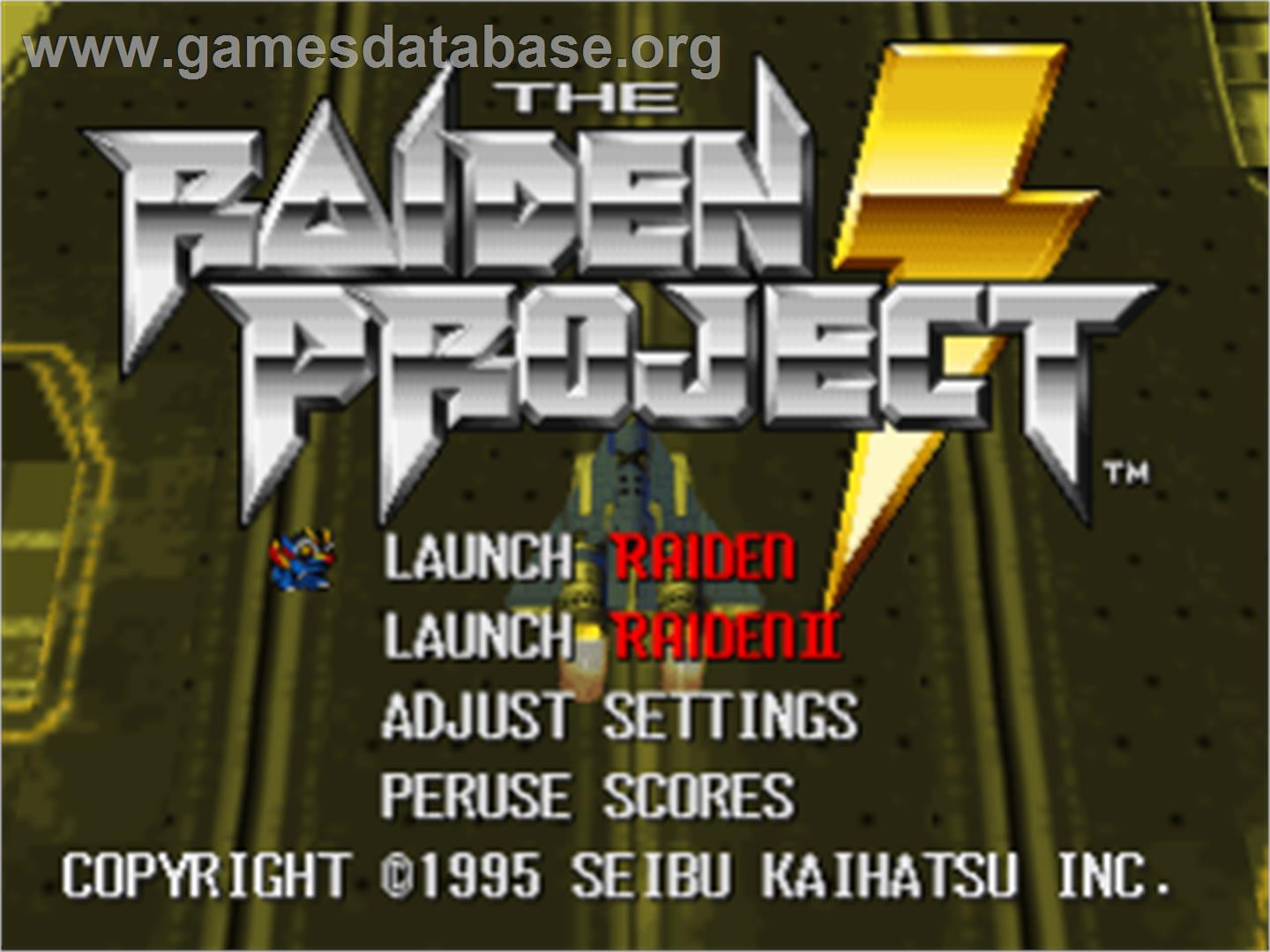The Raiden Project - Sony Playstation - Artwork - Title Screen