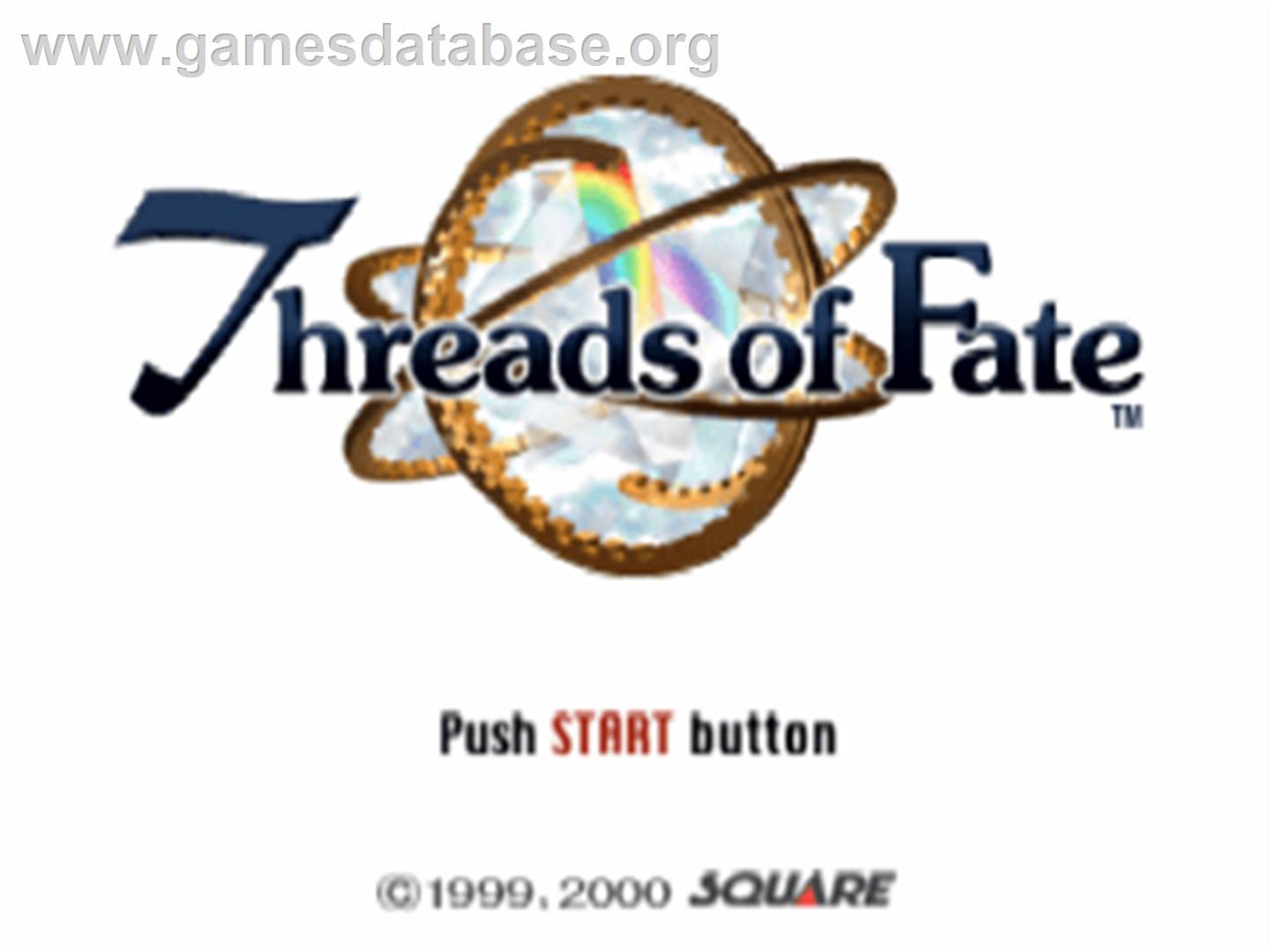 Threads of Fate - Sony Playstation - Artwork - Title Screen
