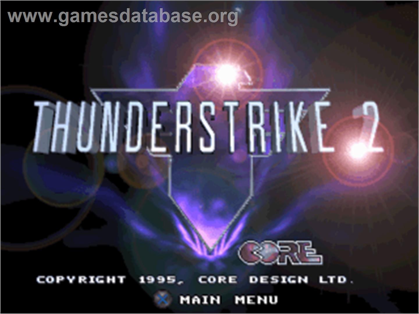 Thunderstrike 2 - Sony Playstation - Artwork - Title Screen