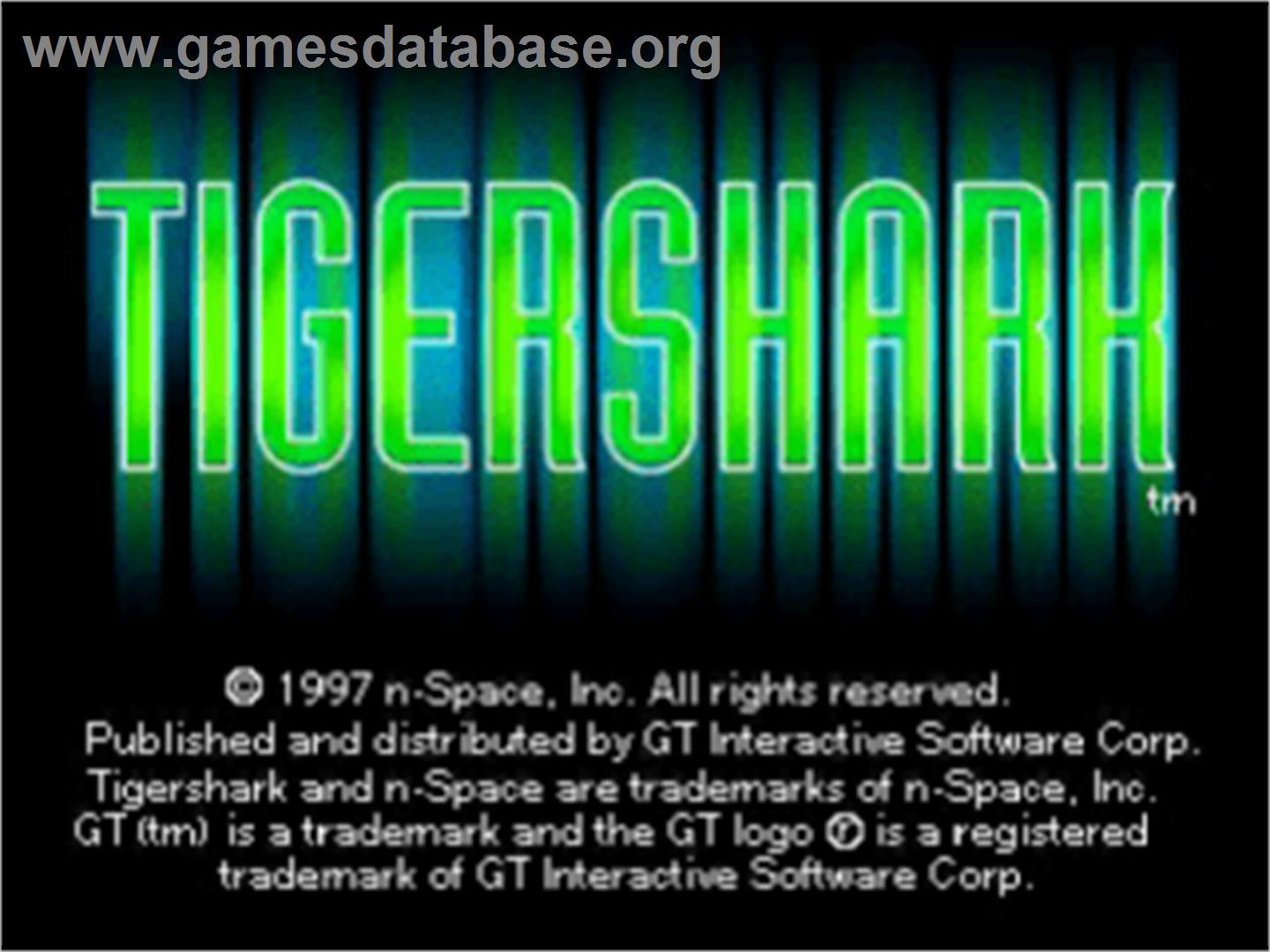 Tigershark - Sony Playstation - Artwork - Title Screen