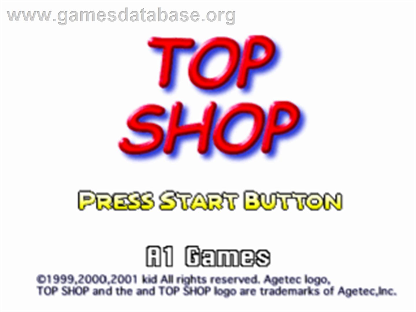 Top Shop - Sony Playstation - Artwork - Title Screen