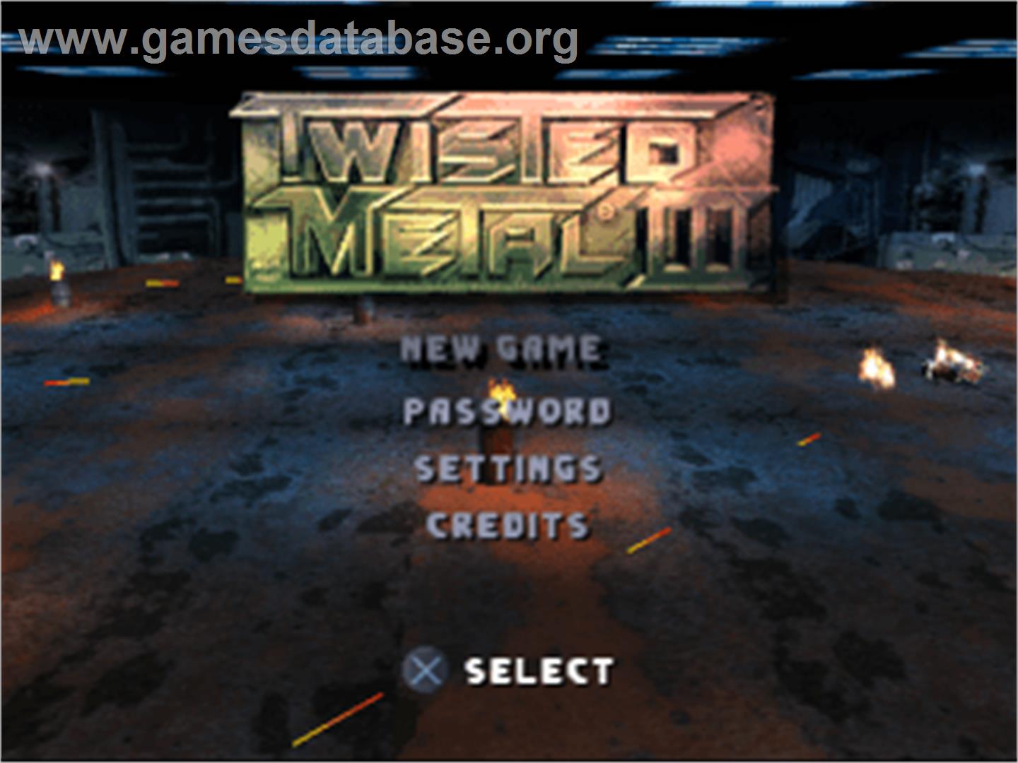 Twisted Metal III - Sony Playstation - Artwork - Title Screen
