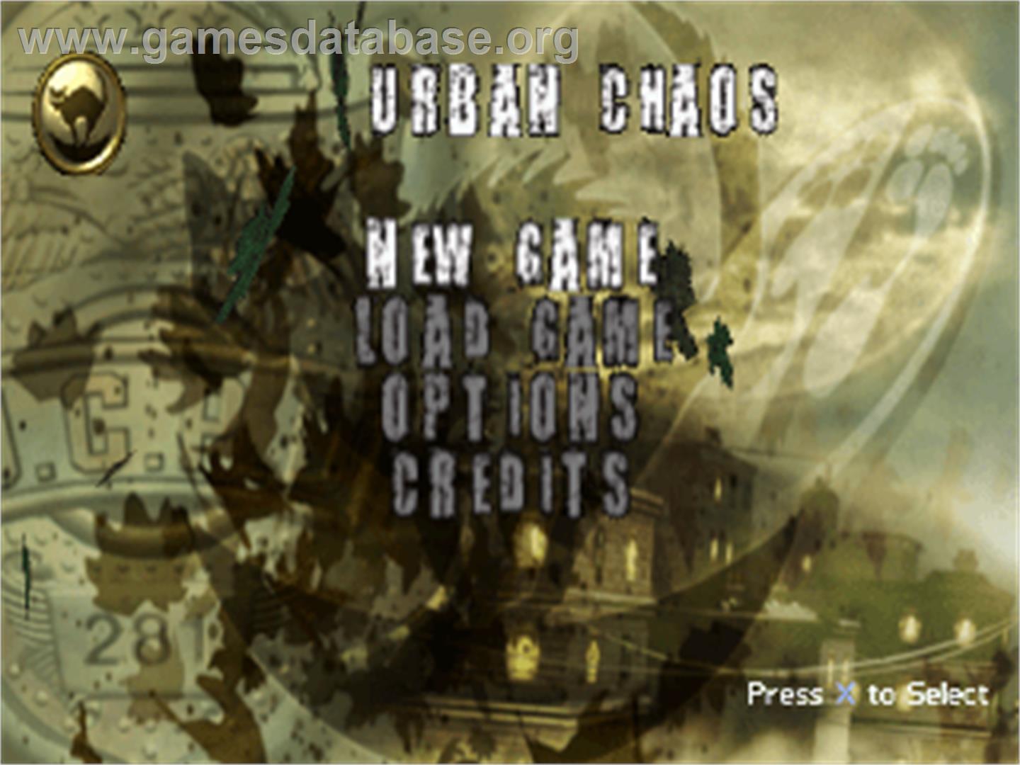Urban Chaos - Sony Playstation - Artwork - Title Screen