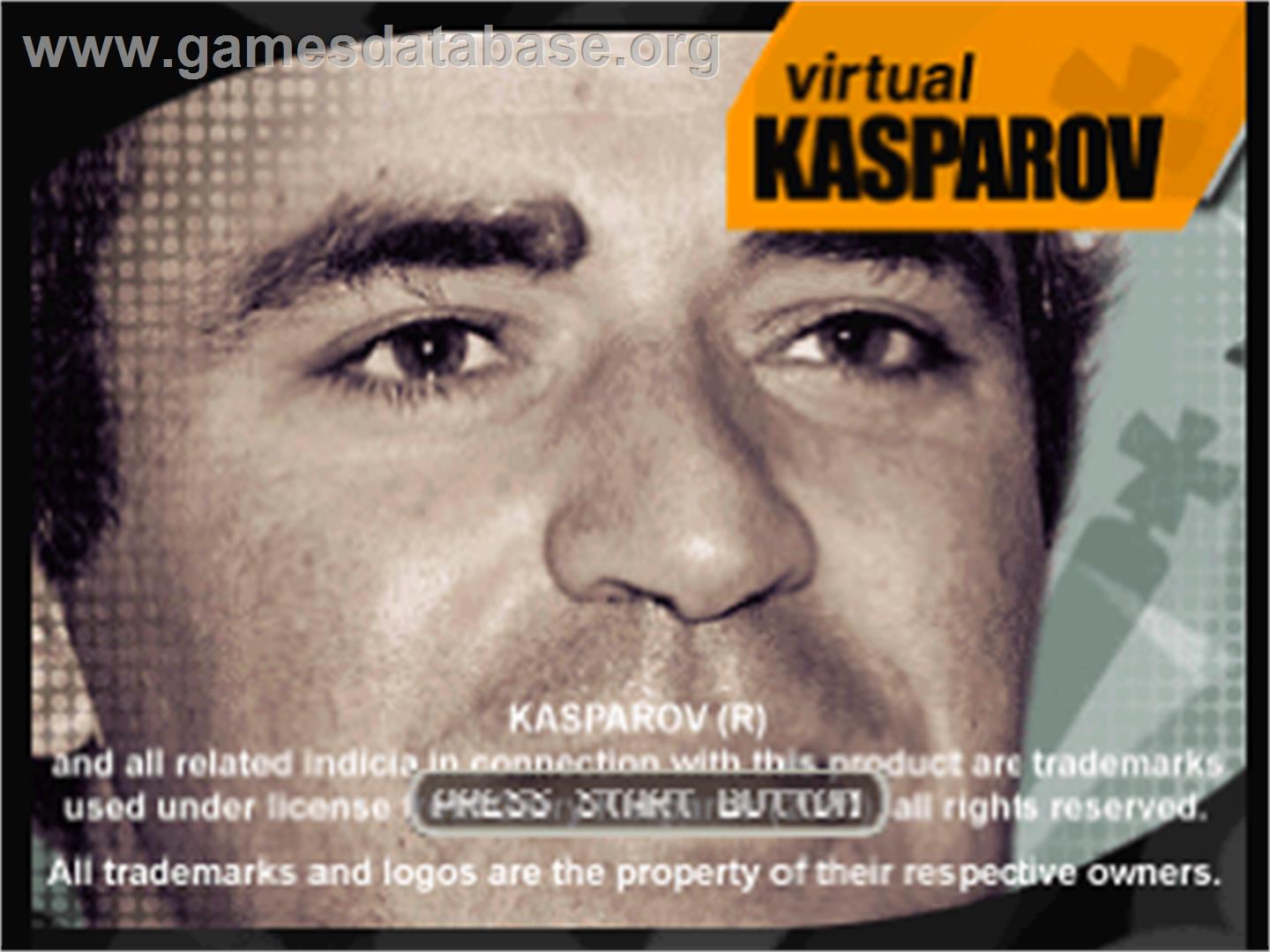 Virtual Kasparov - Sony Playstation - Artwork - Title Screen
