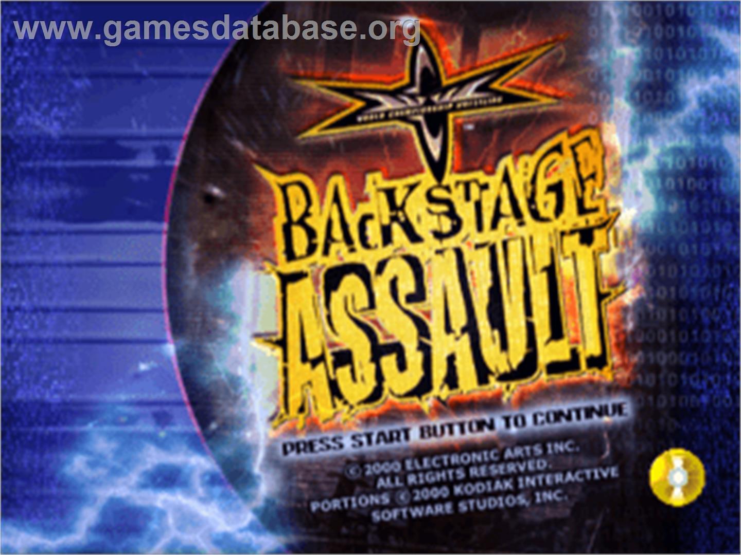 WCW Backstage Assault - Sony Playstation - Artwork - Title Screen