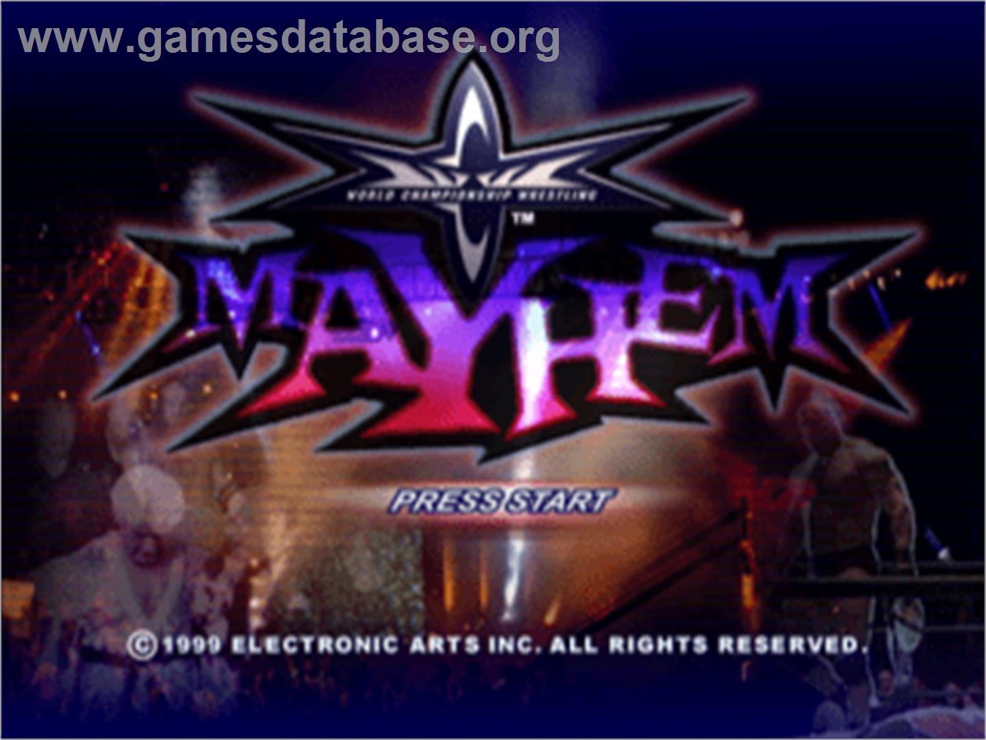 WCW Mayhem - Sony Playstation - Artwork - Title Screen