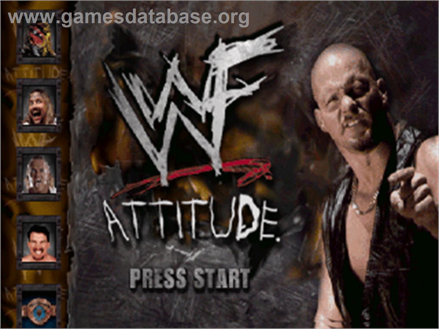 WWF Attitude - Sony Playstation - Artwork - Title Screen