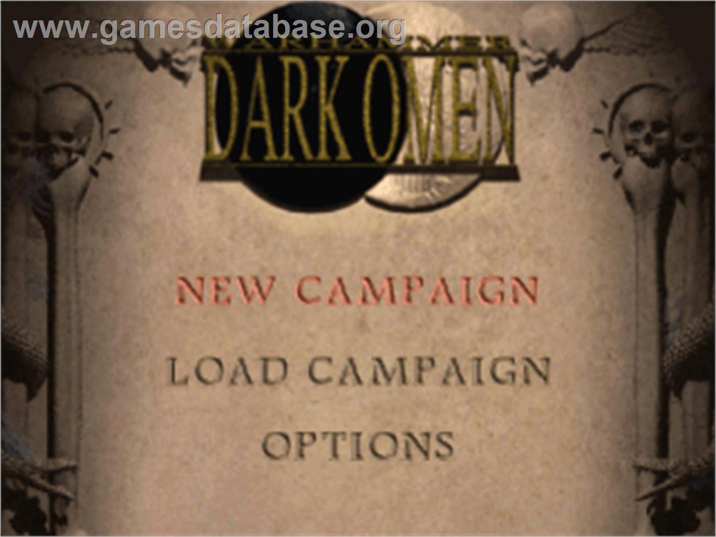 Warhammer: Dark Omen - Sony Playstation - Artwork - Title Screen