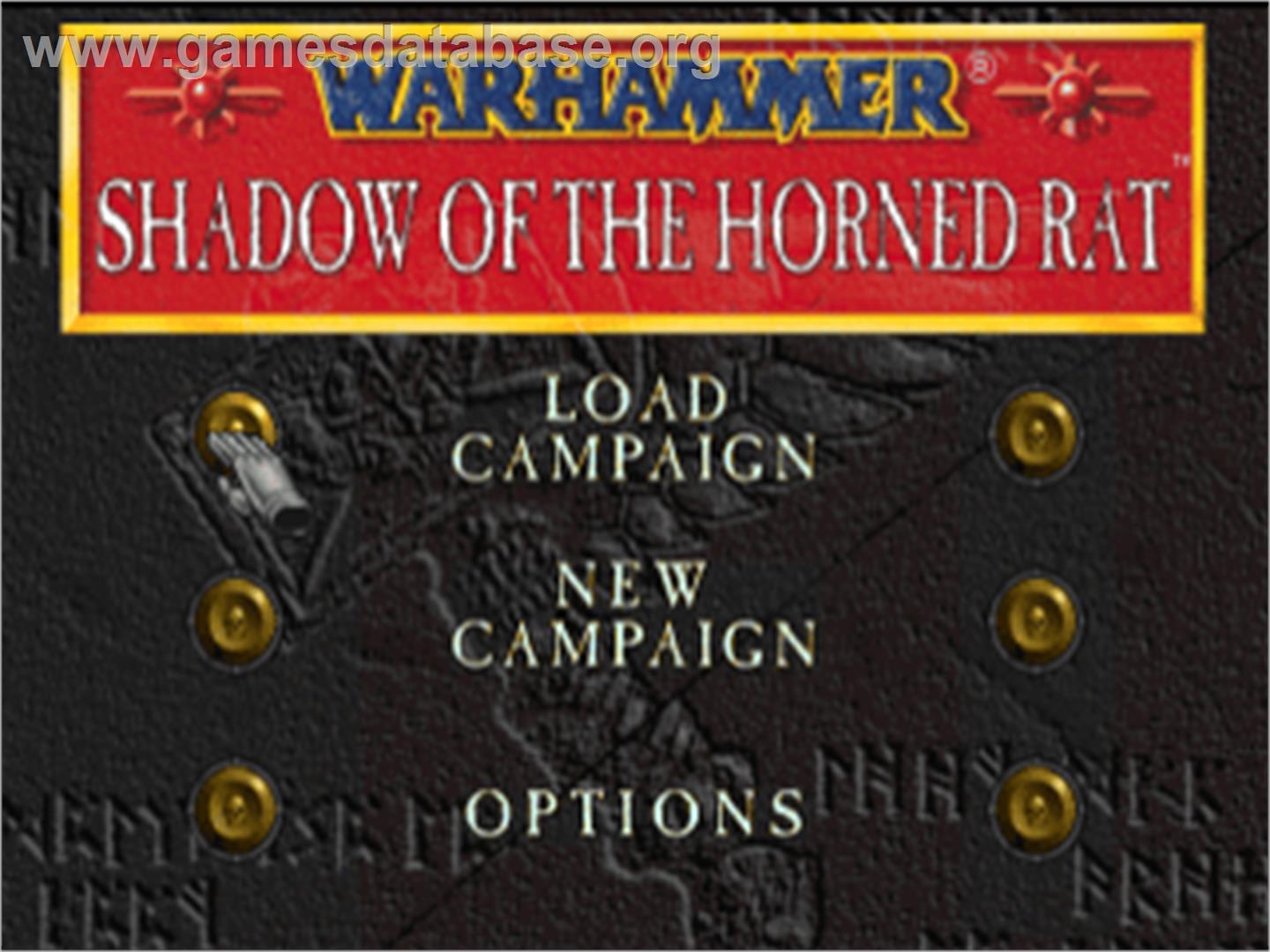 Warhammer: Shadow of the Horned Rat - Sony Playstation - Artwork - Title Screen