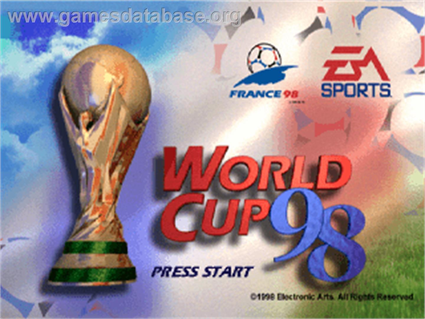 World Cup 98 - Sony Playstation - Artwork - Title Screen
