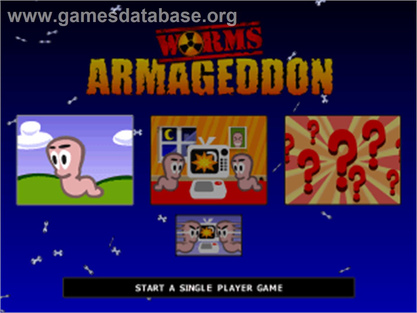 Worms Armageddon - Sony Playstation - Artwork - Title Screen