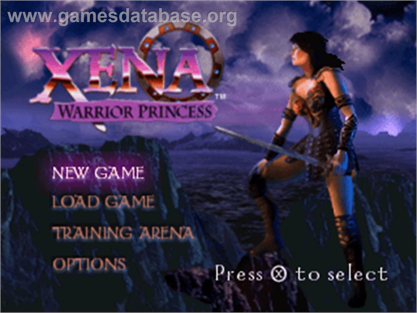 Xena: Warrior Princess - Sony Playstation - Artwork - Title Screen