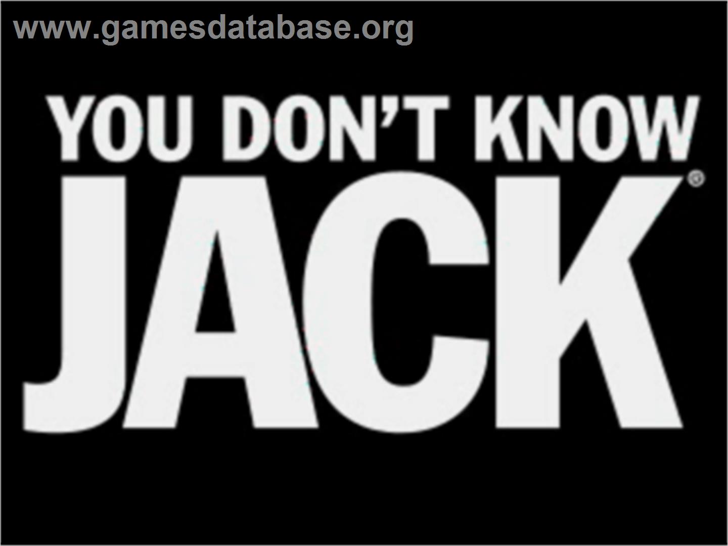 You Don't Know Jack - Sony Playstation - Artwork - Title Screen