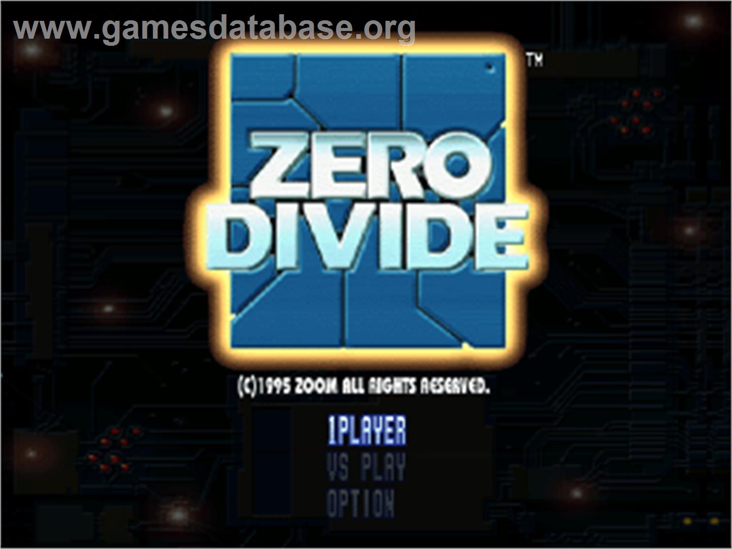Zero Divide - Sony Playstation - Artwork - Title Screen