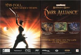 Advert for Baldur's Gate: Dark Alliance on the Sony Playstation 2.