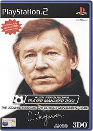 Box cover for Alex Ferguson's Player Manager 2001 on the Sony Playstation 2.