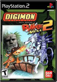 Box cover for Digimon Rumble Arena 2 on the Sony Playstation 2.