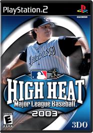 Box cover for High Heat Major League Baseball 2003 on the Sony Playstation 2.
