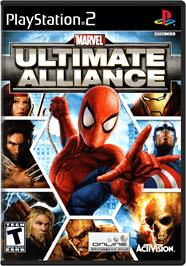 Box cover for Marvel Ultimate Alliance on the Sony Playstation 2.