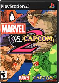 Box cover for Marvel vs. Capcom 2 on the Sony Playstation 2.