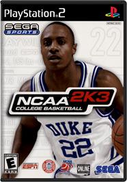 Box cover for NCAA College Basketball 2K3 on the Sony Playstation 2.