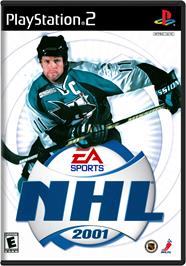 Box cover for NHL 2001 on the Sony Playstation 2.