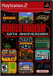 Box cover for Namco Museum 50th Anniversary on the Sony Playstation 2.