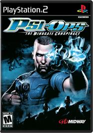 Box cover for Psi-Ops: The Mindgate Conspiracy on the Sony Playstation 2.