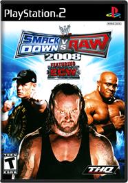Box cover for WWE Smackdown vs. Raw 2008 on the Sony Playstation 2.
